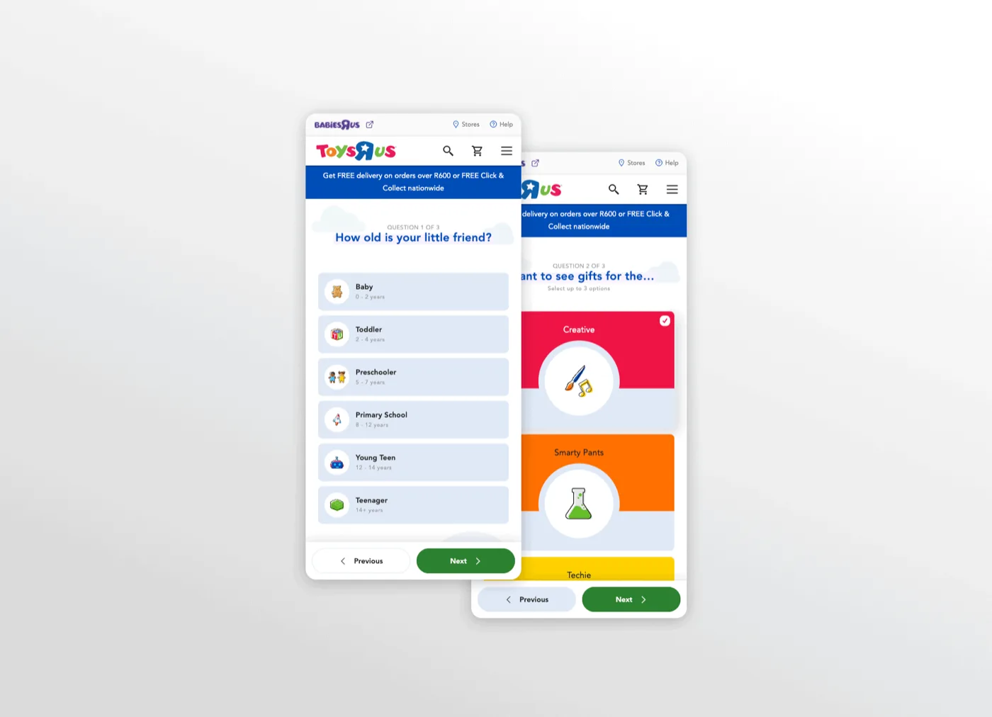 A Toys R Us termékoldala, amely segíti a döntéshozatalt