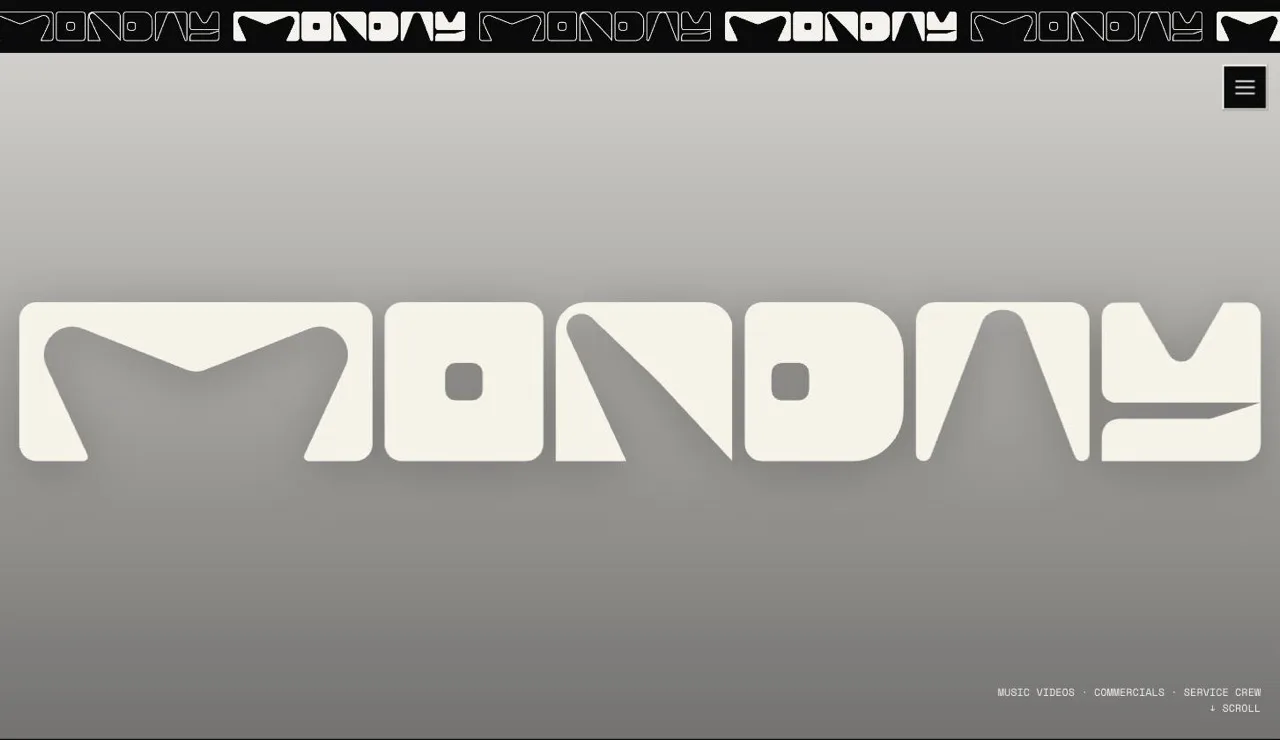 MONDAY production house landing page