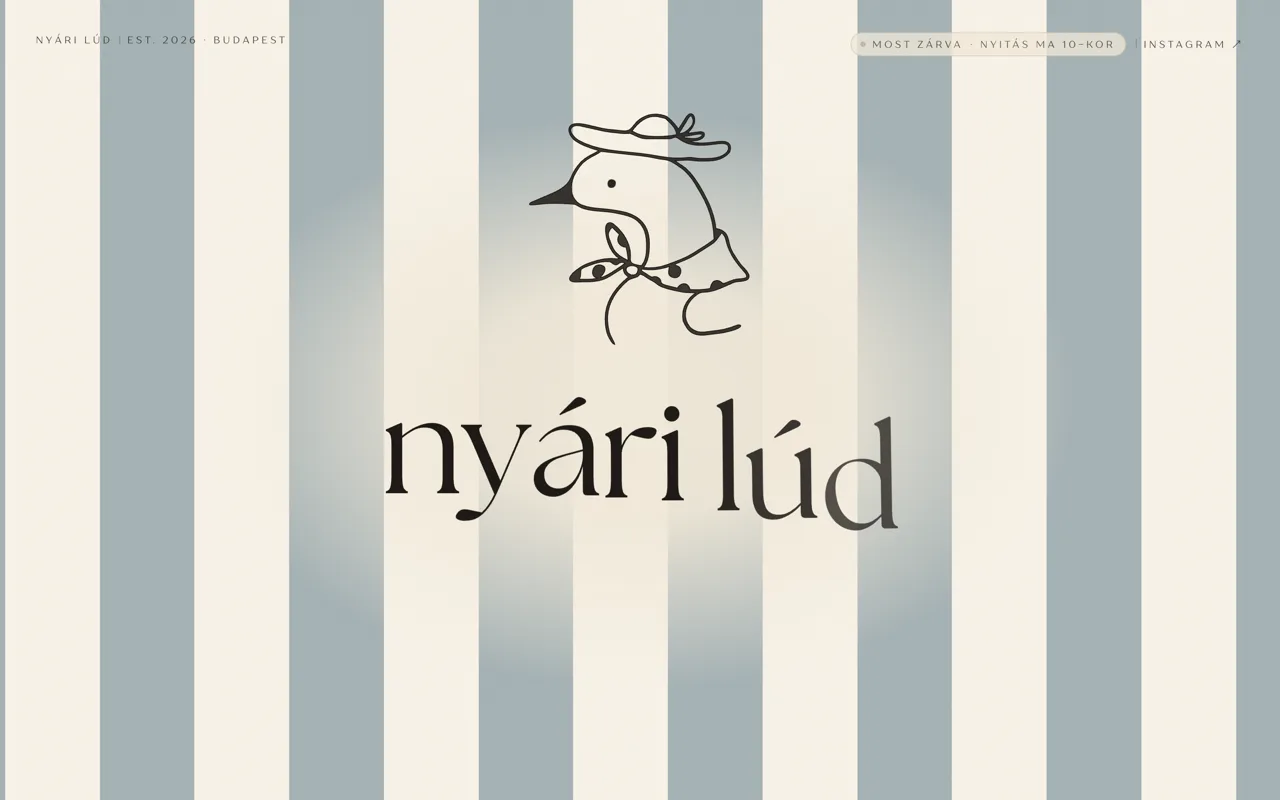 nyári lúd restaurant landing page
