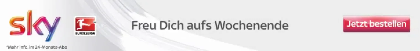 A Sky Deutschland Bundesliga leaderboard banner