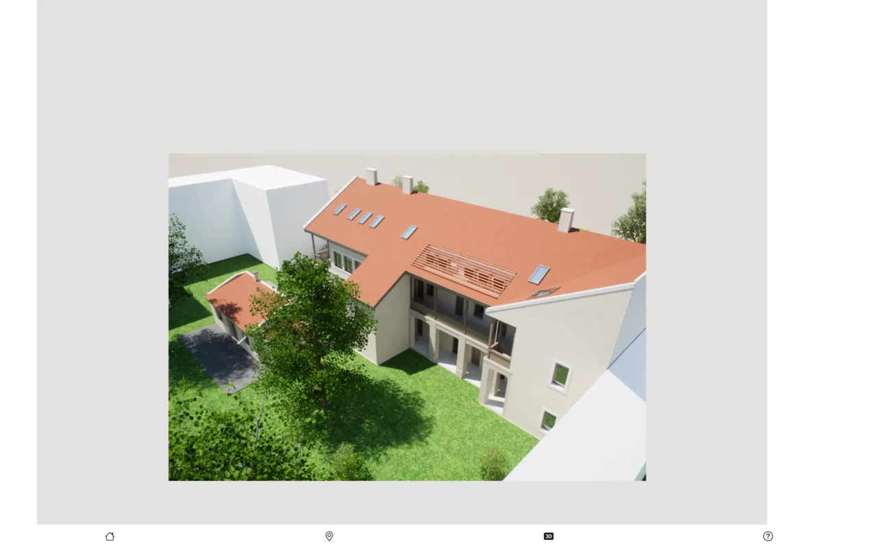 The E-Co Housing Zugló viewer showing a render of the building